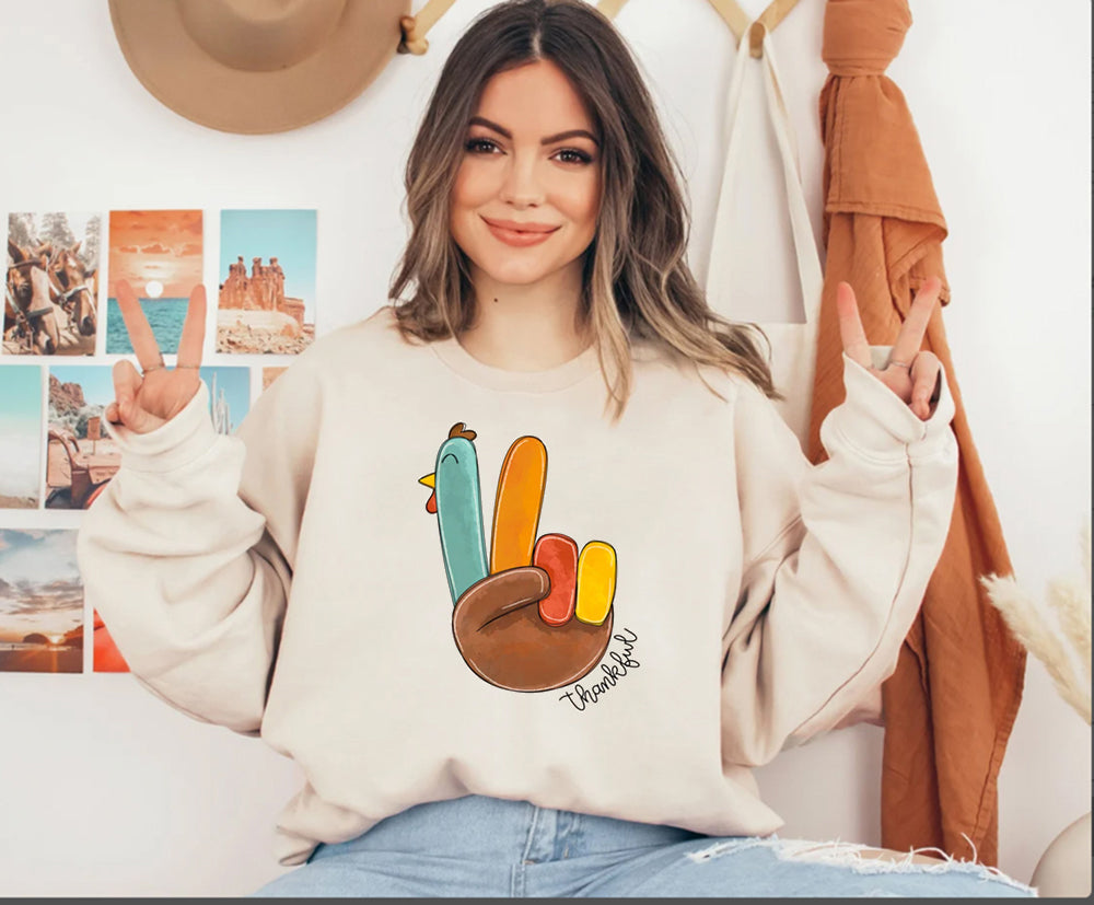 Turkey Face Sweatshirt/Hoodie,Cute Turkey Thanksgiving Shirt,Thanksgiving shirt,Family thanksgiving shirt,Funny Thanksgiving shirt