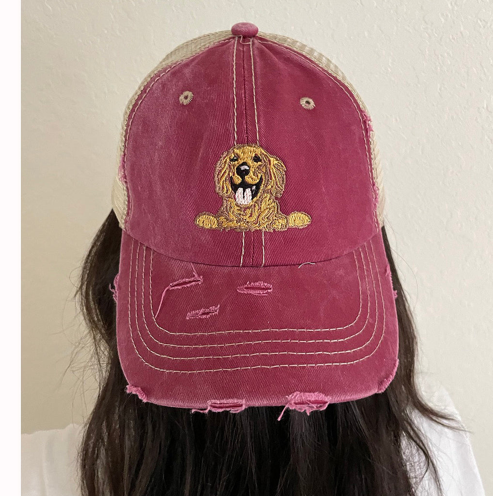 Golden Retriever Dog Embroidery hat /Personalized hat /Dog mom hat/Dog Cap