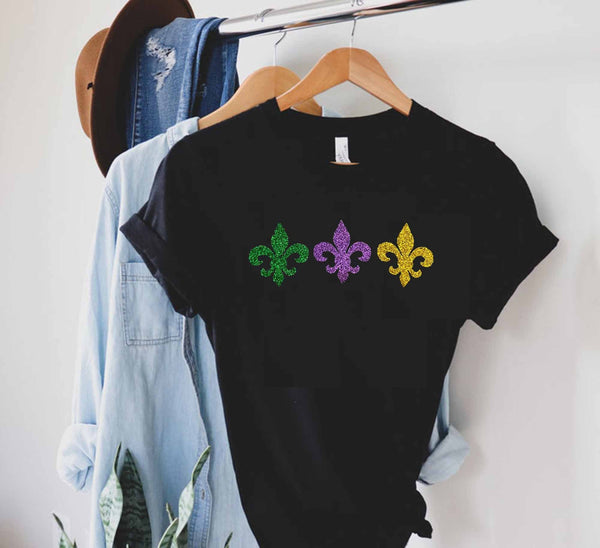 Mardi Gras Fleur de Lis Shirt/ New Orleans Tee