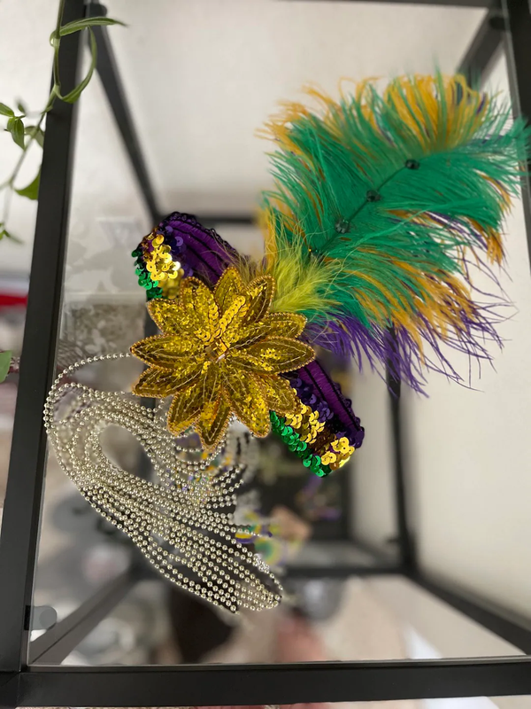 Mardi Gras Head band , Mardi Gras costume, Handmade
