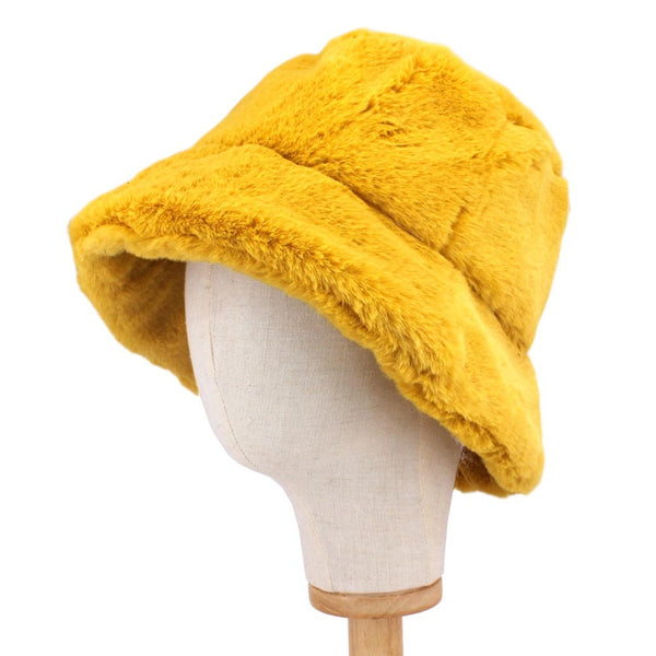 Faux fur bucket hat  Winter Hat ,Personalized  Gift, Birthday Gift,
