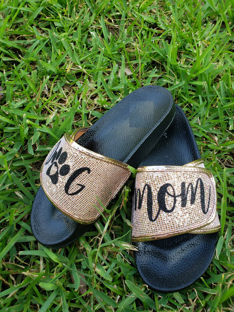 Dog mom slippers/ Women's slippers/ dog mom shoes