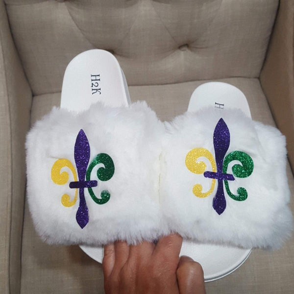 Mardi gras slippers /shoes