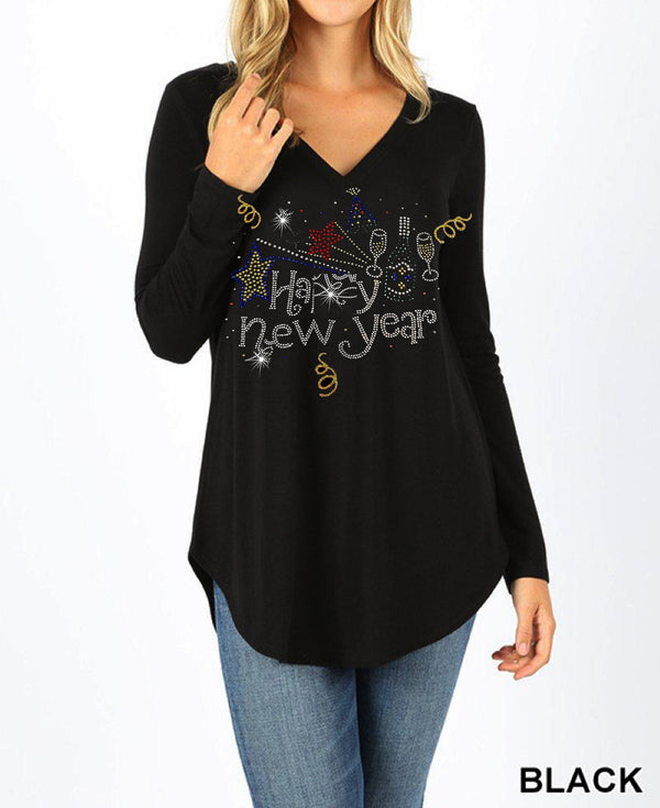 Santa Elf Shirt, Bling Christmas Shirt,Happy New years  Bling Shirt, Christmas S