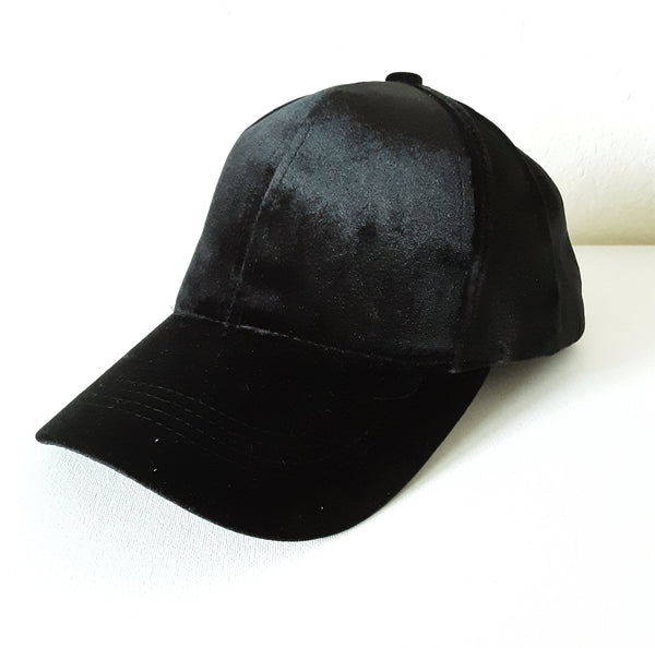 Fleur De Lis/Black n Gold Embroidery Solid Velvet Baseball Cap