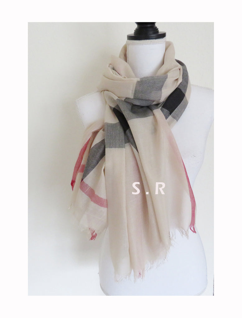 Personalized Scarf /Spring and Summer Shades Scarf/Personalised Ombre Colour Sha
