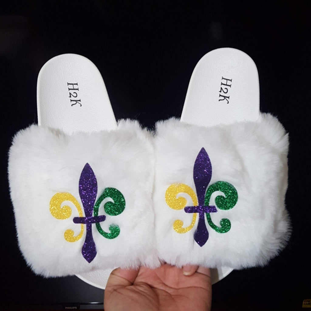 Mardi gras slippers /shoes