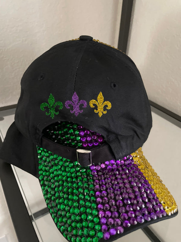 Mardi Gras Hat, Cap, Baseball, Mardi Gras, New Orleans, Bling, Rh