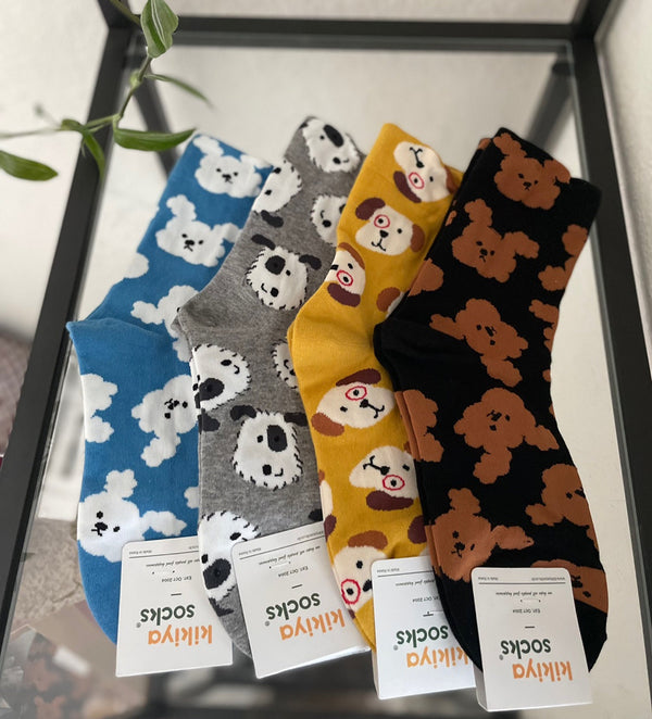 Comfy Socks | Monogram Socks,Puppy Socks, Unisex Socks, Sneakers Socks, Cotton S