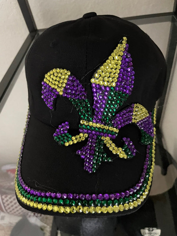 Mardi Gras Hat, Cap, Baseball, Mardi Gras, New Orleans, Bling, Rh