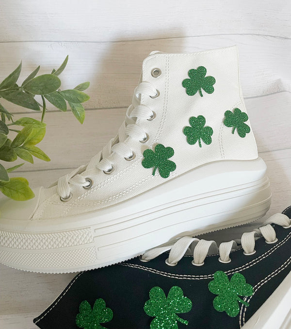 Slainte,St. Patricks day shoes , glitter shamrock shoes - irish shoes - St. Patricks day shoes