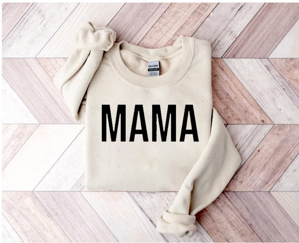 Mama Military Green Sweatshirt / ﻿MAMA Crewneck Sweatshirt