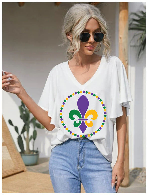 Mardi Gras tshirt  Fleur de Lis Shirt/ New Orleans Tee