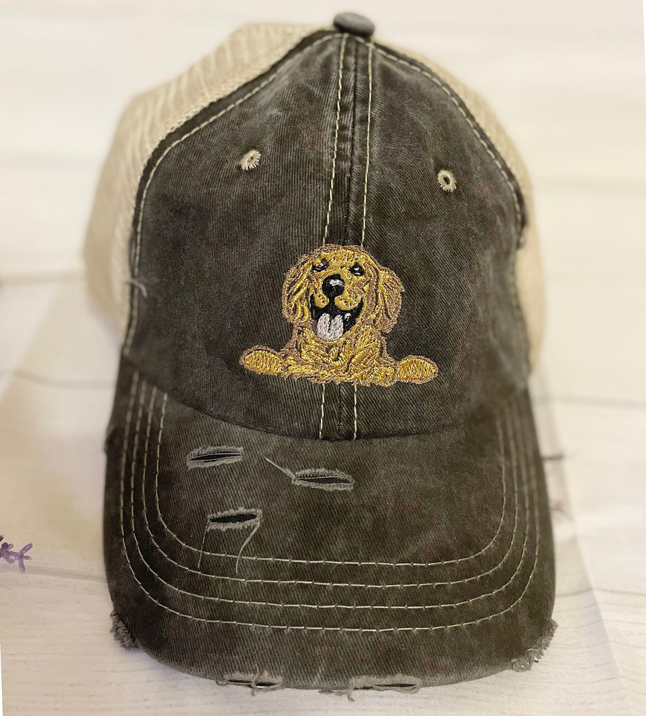 Golden Retriever Dog Embroidery hat /Personalized hat /Dog mom hat/Dog Cap
