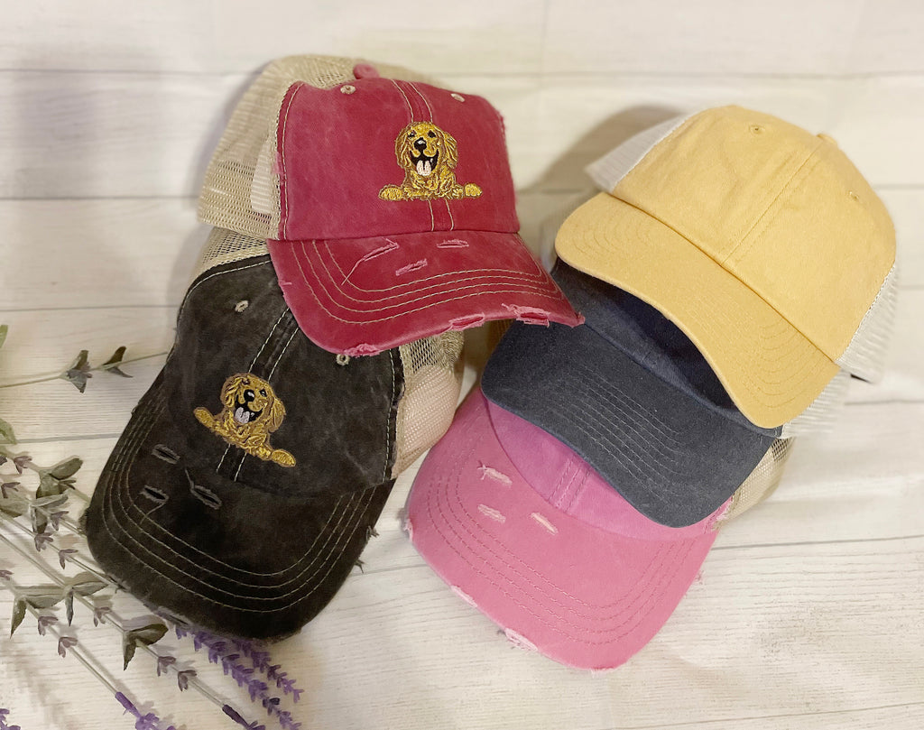Golden Retriever Dog Embroidery hat /Personalized hat /Dog mom hat/Dog Cap