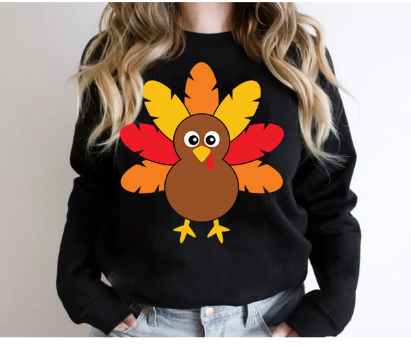 Turkey Face Sweatshirt/Hoodie,Cute Turkey Thanksgiving Shirt,Thanksgiving shirt,Family thanksgiving shirt,Funny Thanksgiving shirt Active