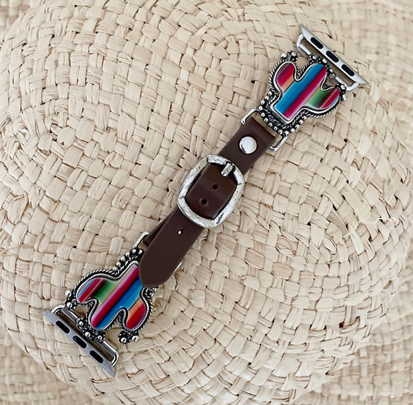 Western Cactus Apple Watch Leather Bands