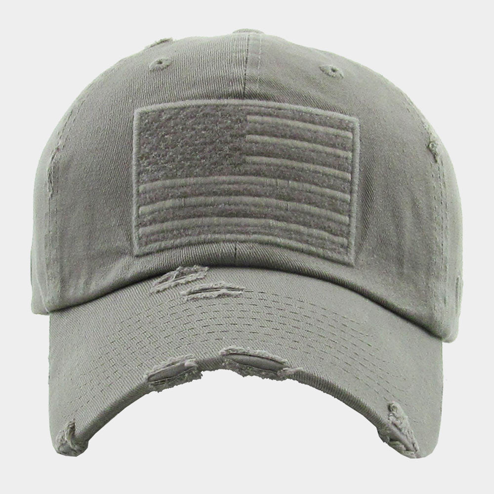 American USA Flag Camouflage Patterned Vintage Baseball Cap