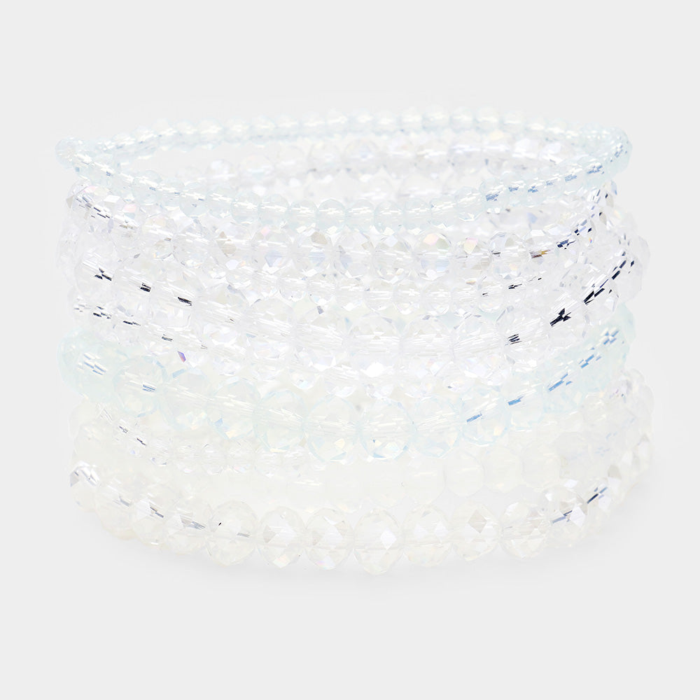 clear Bead Stretch Bracelets