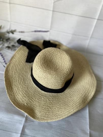 Hydrangea embroidery Straw Floppy Sun Hat/ Personalized honeymoon Floppy sun hat, custom Beach hat, Future Mrs hat, Monogrammed hat