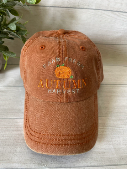 Farm Fresh Pumpkins cap | Hand Picked Pumpkin | Fall hat | Autumn| Thanksgiving