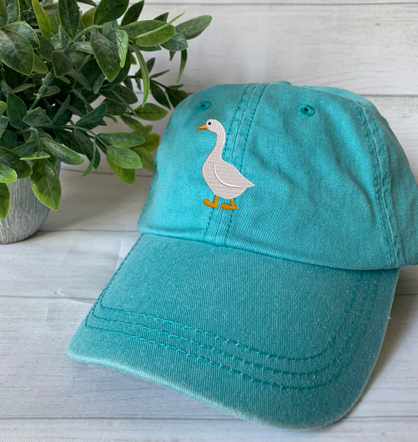 Embroidered Silly Goose Hat, Personalized Pigment Dyed Silly Goose Cap, Funny Hat, Animal Hat for Animal Lover Goose gift Hat, Add your name