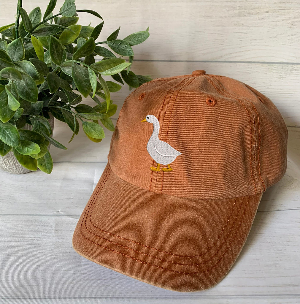 Embroidered Silly Goose Hat, Personalized Pigment Dyed Silly Goose Cap, Funny Hat, Animal Hat for Animal Lover Goose gift Hat, Add your name
