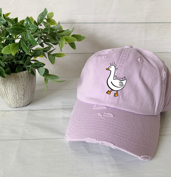 Vintage Silly Goose Printed Hat, Personalized Vintage Silly Goose Printed Cap, Funny Hat, Animal Lover Silly Goose gift Hat, Add your name