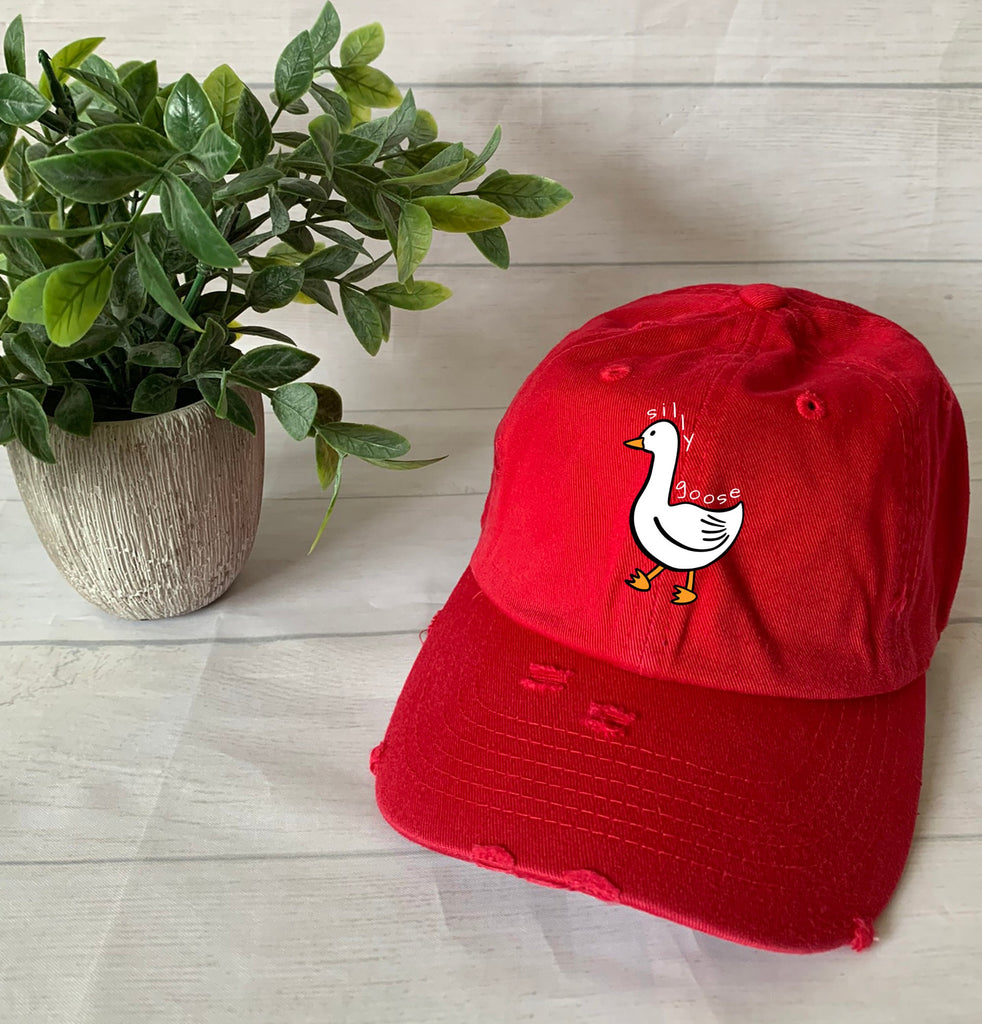 Vintage Silly Goose Printed Hat, Personalized Vintage Silly Goose Printed Cap, Funny Hat, Animal Lover Silly Goose gift Hat, Add your name