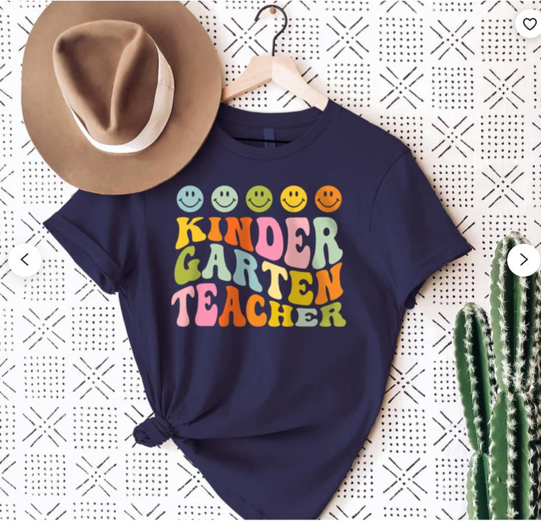 Kindergarten Teacher Shirt, Retro Teacher Shirt, Kindergarten Teacher TShirt, Kinder Teacher Shirt, Grade Level Tshirt, Kinder Crew Shirt