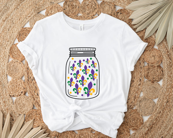 Mardi Gras tshirt  Fleur de Lis Shirt/ New Orleans Tee